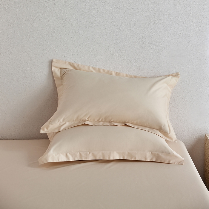 轩和家居 2025新款50S贡缎长绒棉纯棉单枕套单品枕套枕套单件 浅香槟