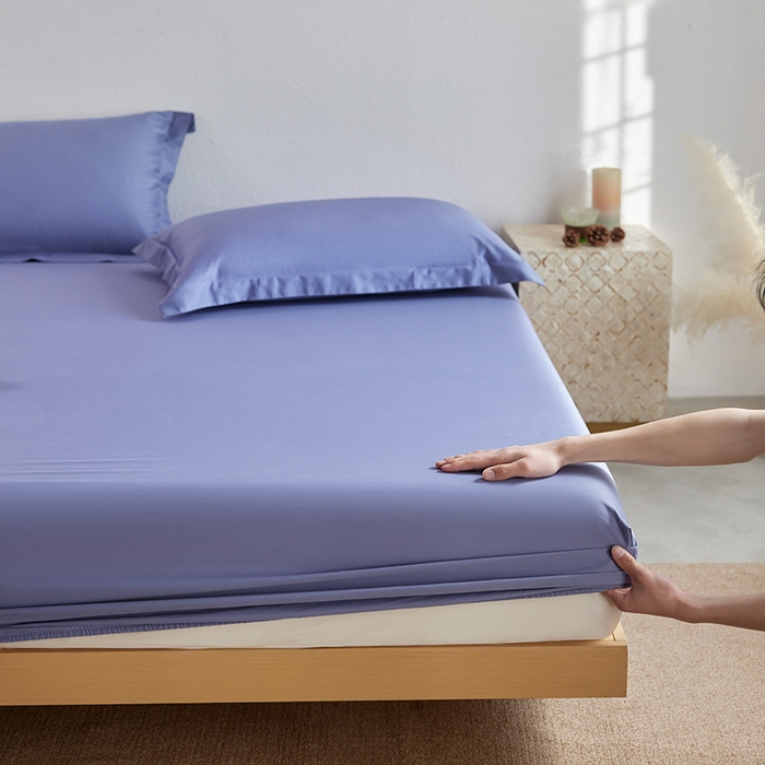 轩和家居 2025新款50S贡缎长绒棉纯棉单床笠单品床笠床笠单件 海茵蓝