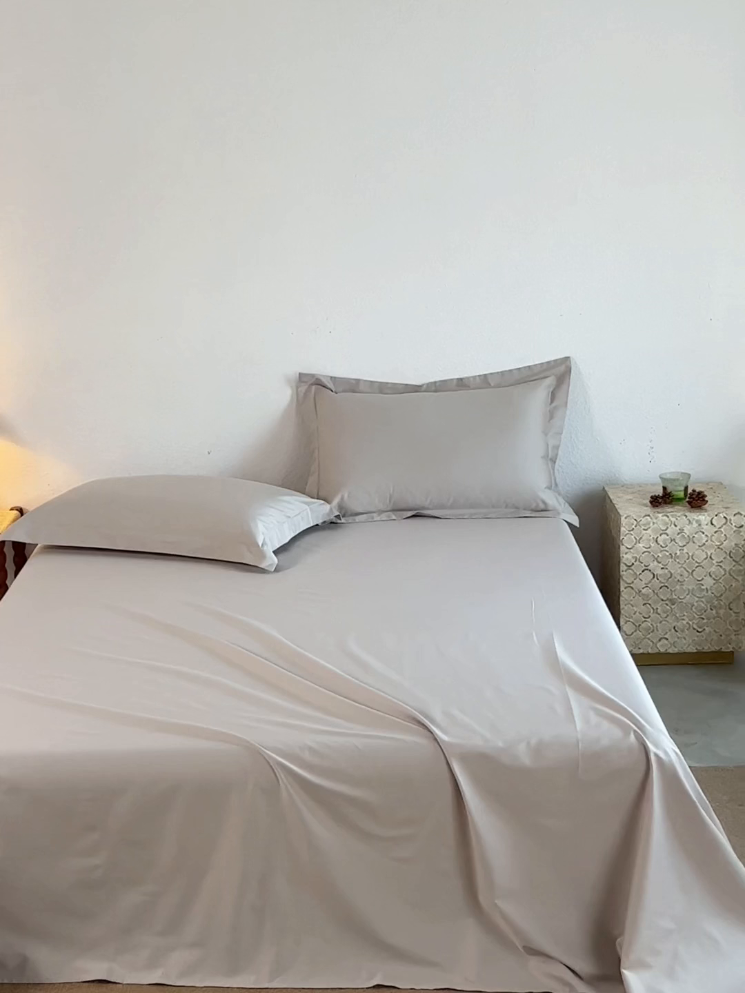 91家纺网 家纺一手货源 找家纺 轩和家居 2025新款50S贡缎长绒棉纯棉单床单单品床单床单单件 迷雾灰