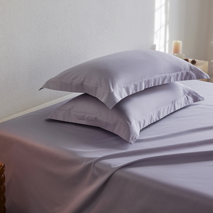 91家纺网 家纺一手货源 找家纺 轩和家居 2025新款50S贡缎长绒棉纯棉单枕套单品枕套枕套单件 仙仙紫