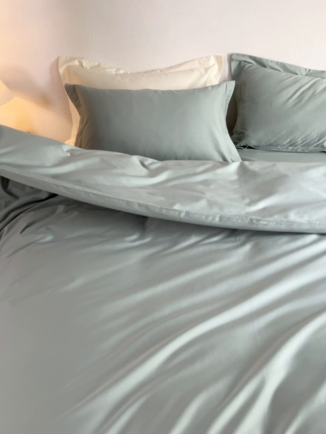 91家纺网 家纺一手货源 找家纺 轩和家居 2025新款50S贡缎长绒棉纯棉四件套 薄荷绿