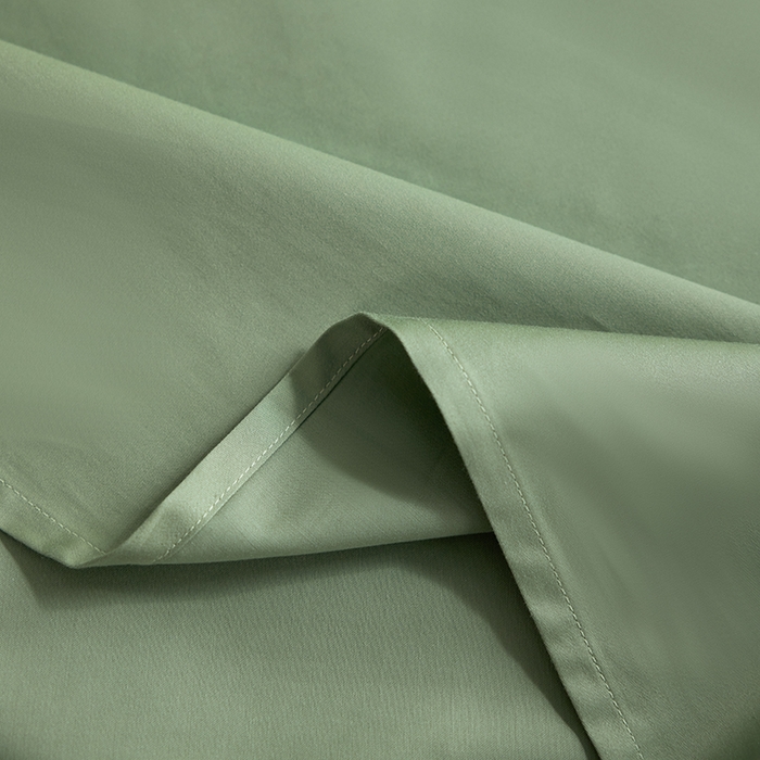 91家纺网 家纺一手货源 找家纺 轩和家居 2025新款50S贡缎长绒棉纯棉单床单单品床单床单单件 抹茶绿