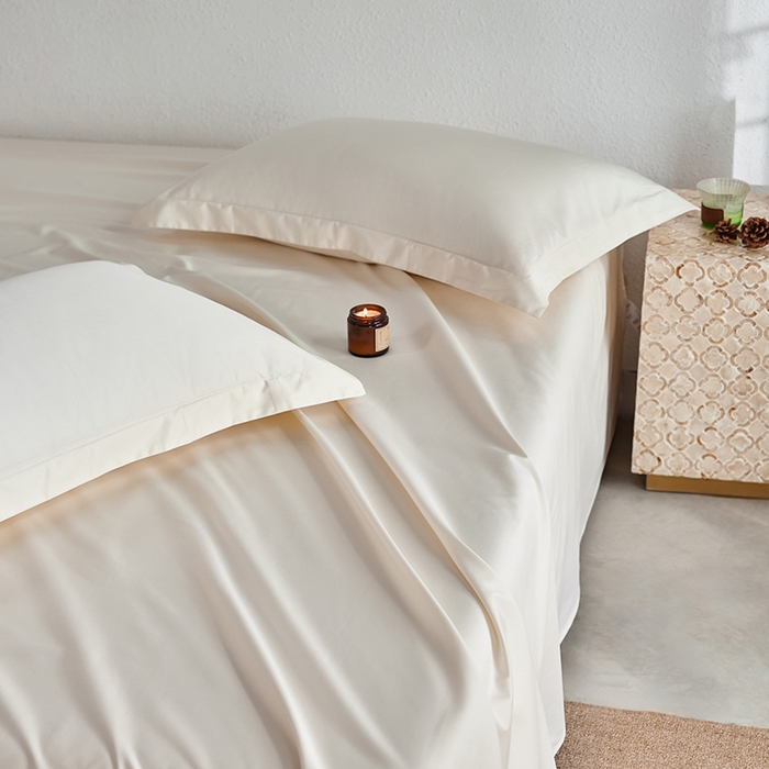 91家纺网 家纺一手货源 找家纺 轩和家居 2025新款50S贡缎长绒棉纯棉单床单单品床单床单单件 奶芋黄