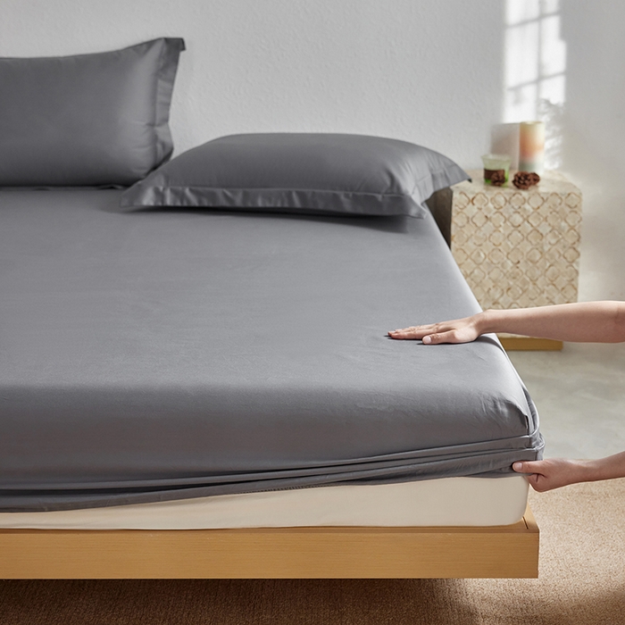轩和家居 2025新款50S贡缎长绒棉纯棉单床笠单品床笠床笠单件 梦境灰