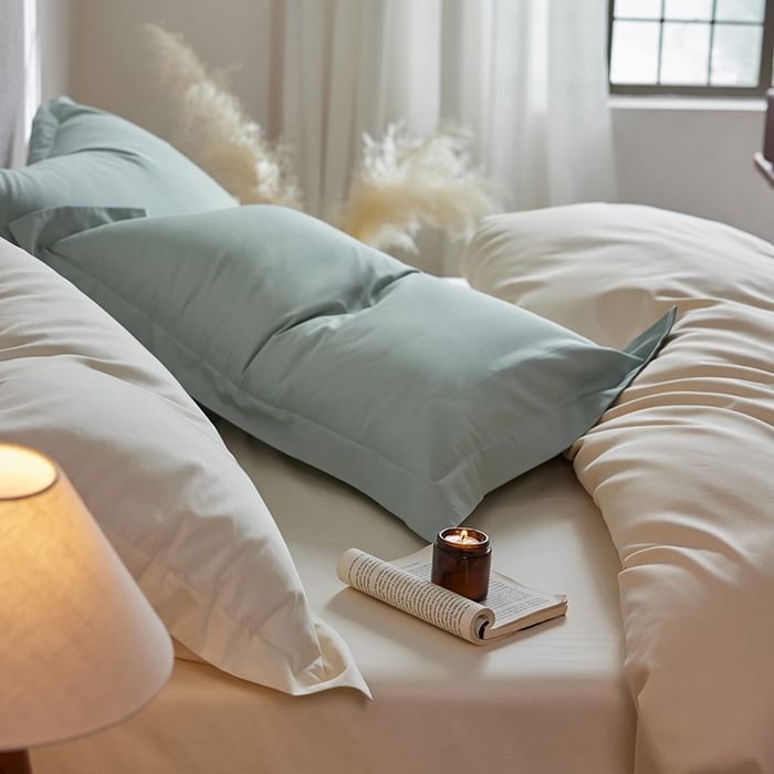 91家纺网 家纺一手货源 找家纺 轩和家居 2025新款50S贡缎长绒棉纯棉四件套 薄荷绿+浅香槟