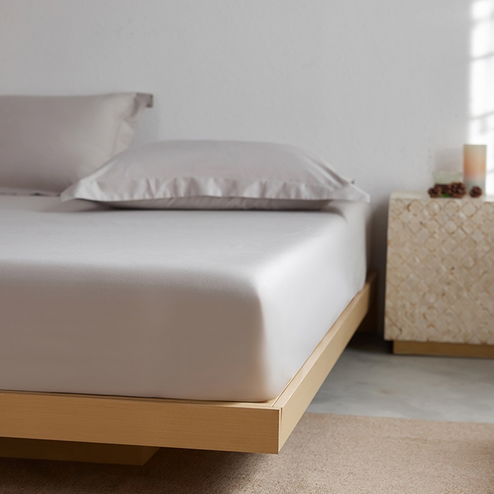 91家纺网 家纺一手货源 找家纺 轩和家居 2025新款50S贡缎长绒棉纯棉单床笠单品床笠床笠单件 迷雾灰