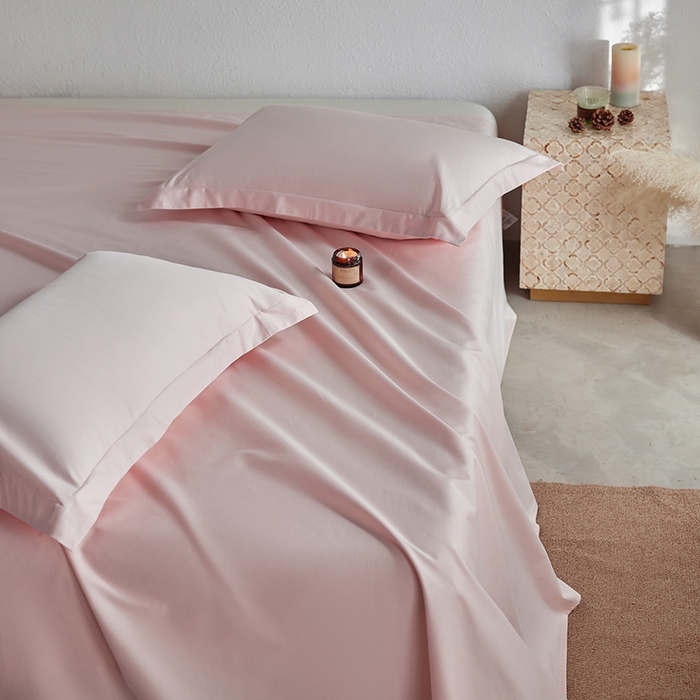 91家纺网 家纺一手货源 找家纺 轩和家居 2025新款50S贡缎长绒棉纯棉单床单单品床单床单单件 夏恋粉