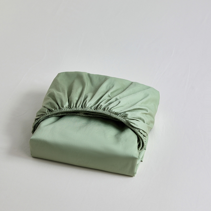 91家纺网 家纺一手货源 找家纺 轩和家居 2025新款50S贡缎长绒棉纯棉单床笠单品床笠床笠单件 抹茶绿