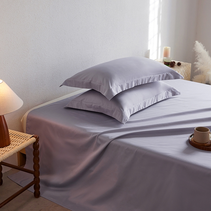 91家纺网 家纺一手货源 找家纺 轩和家居 2025新款50S贡缎长绒棉纯棉单床单单品床单床单单件 仙仙紫