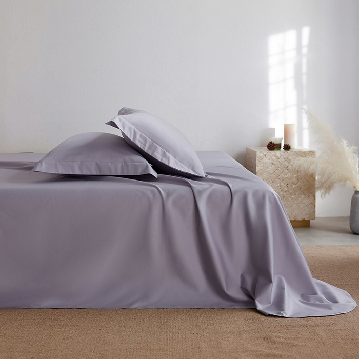 91家纺网 家纺一手货源 找家纺 轩和家居 2025新款50S贡缎长绒棉纯棉单床单单品床单床单单件 仙仙紫