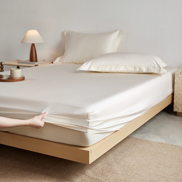 91家纺网 家纺一手货源 找家纺 轩和家居 2025新款50S贡缎长绒棉纯棉单床笠单品床笠床笠单件 奶芋黄