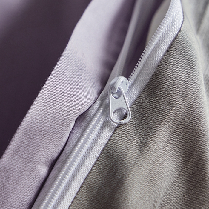 91家纺网 家纺一手货源 找家纺 轩和家居 2025新款50S贡缎长绒棉纯棉单被套单品被套被套单件 仙仙紫+雅士灰