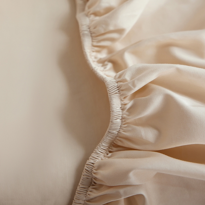 91家纺网 家纺一手货源 找家纺 轩和家居 2025新款50S贡缎长绒棉纯棉单床笠单品床笠床笠单件 浅香槟