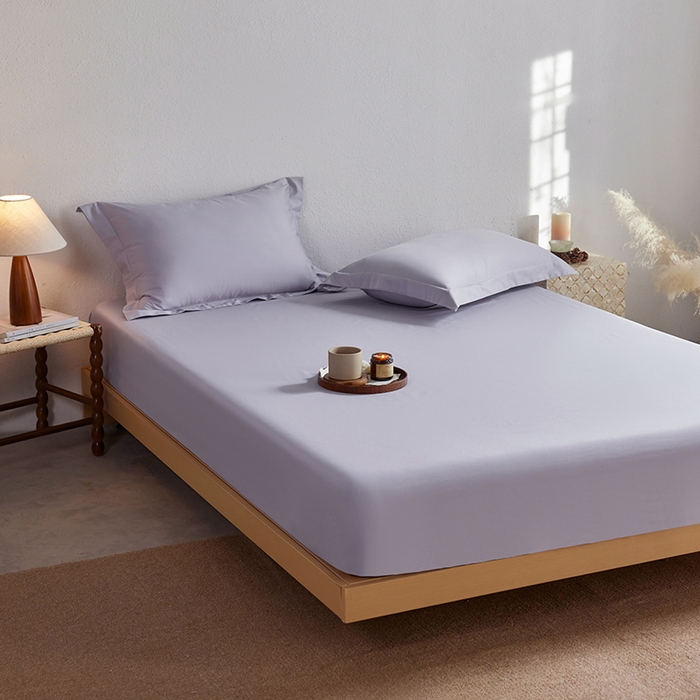 91家纺网 家纺一手货源 找家纺 轩和家居 2025新款50S贡缎长绒棉纯棉单床笠单品床笠床笠单件 仙仙紫