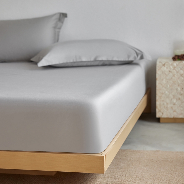 91家纺网 家纺一手货源 找家纺 轩和家居 2025新款50S贡缎长绒棉纯棉单床笠单品床笠床笠单件 雅士灰