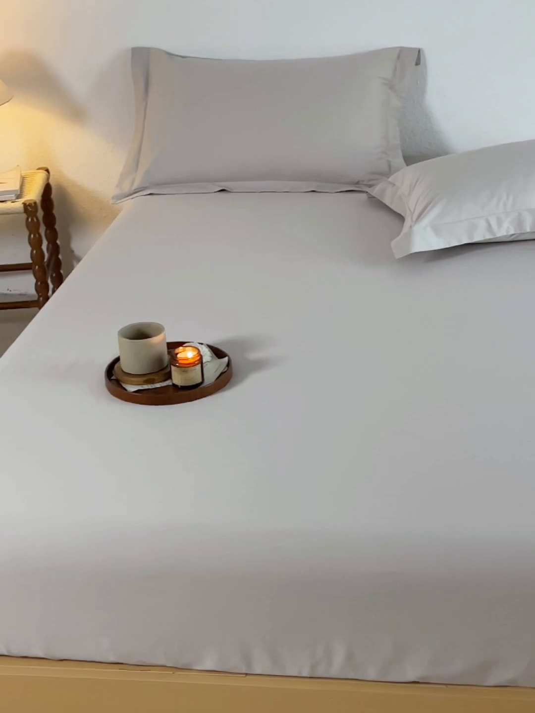 91家纺网 家纺一手货源 找家纺 轩和家居 2025新款50S贡缎长绒棉纯棉单床笠单品床笠床笠单件 雅士灰