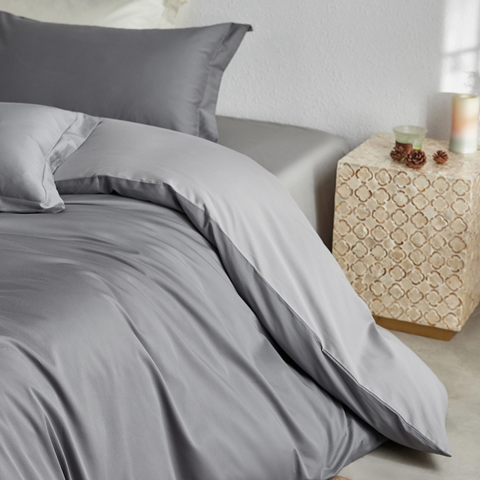91家纺网 家纺一手货源 找家纺 轩和家居 2025新款50S贡缎长绒棉纯棉四件套 梦境灰+雅士灰