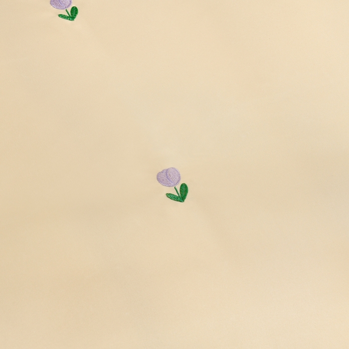 91家纺网 家纺一手货源 找家纺 推推家纺 2025新款刺绣水洗棉小清新四件套 郁金香-米驼+深灰