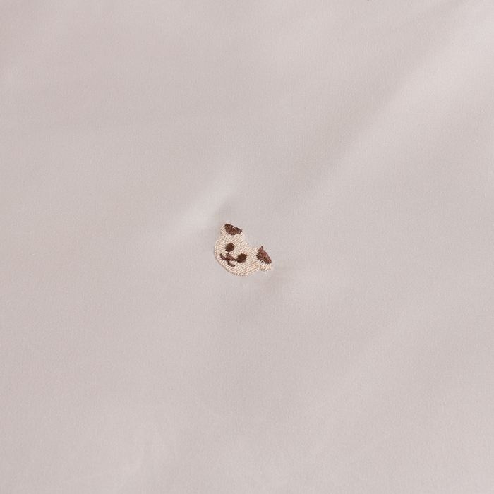 91家纺网 家纺一手货源 找家纺 推推家纺 2025新款刺绣水洗棉小清新四件套 熊头-浅灰+浅玉