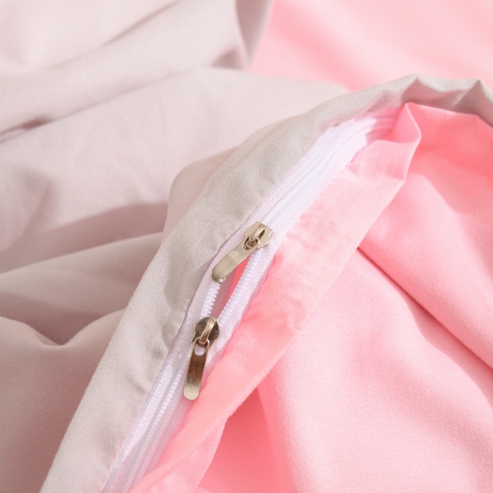 91家纺网 家纺一手货源 找家纺 推推家纺 2025新款刺绣水洗棉小清新四件套 郁金香-米白+浅玉