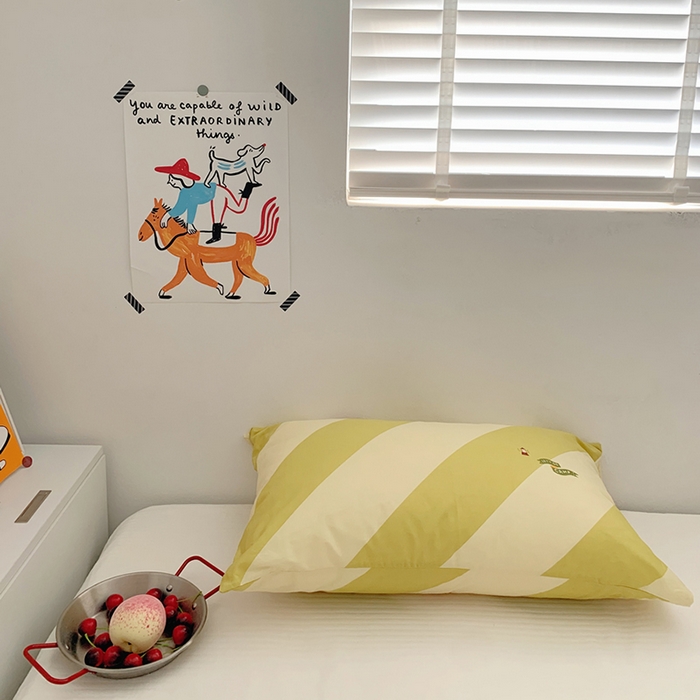 91家纺网 家纺一手货源 找家纺 柚可家居 2024新款活性印花ins多巴胺单枕套1 宁夏