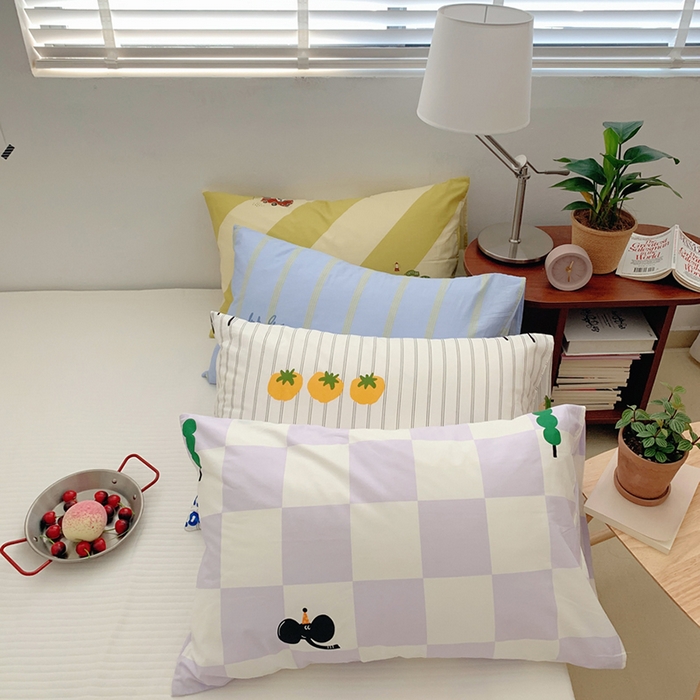 91家纺网 家纺一手货源 找家纺 柚可家居 2024新款活性印花ins多巴胺单枕套1 宁夏