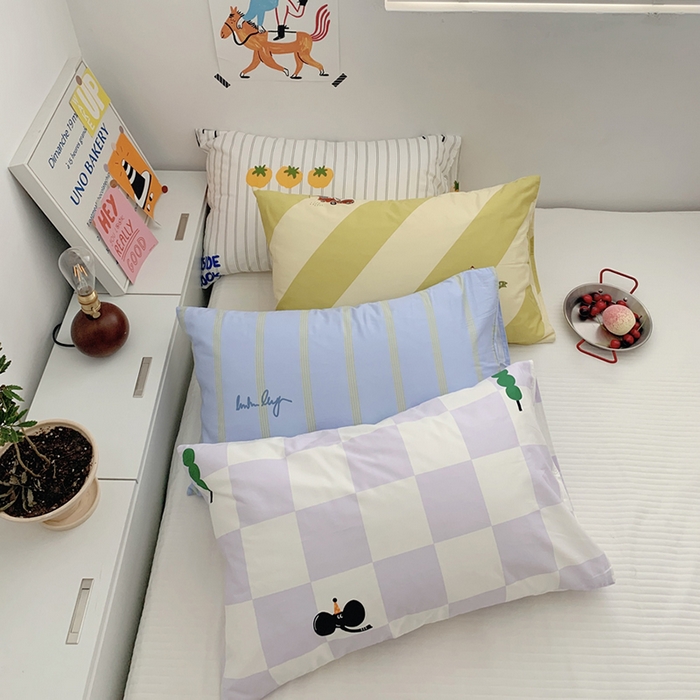 91家纺网 家纺一手货源 找家纺 柚可家居 2024新款活性印花ins多巴胺单枕套1 宁夏