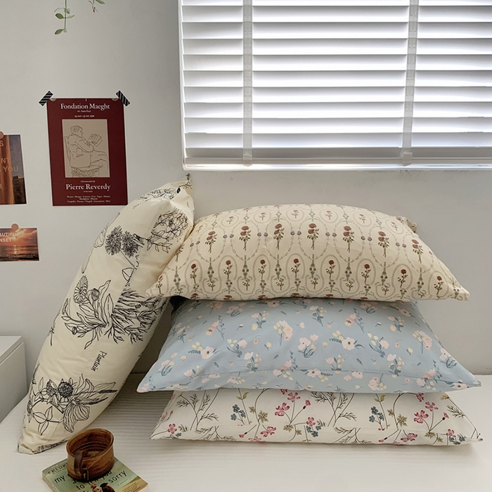 91家纺网 家纺一手货源 找家纺 （总）柚可家居 2024新款全棉40支花卉枕套2实拍图