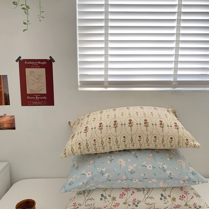 91家纺网 家纺一手货源 找家纺 柚可家居 2024新款全棉40支花卉枕套2实拍图 凝香