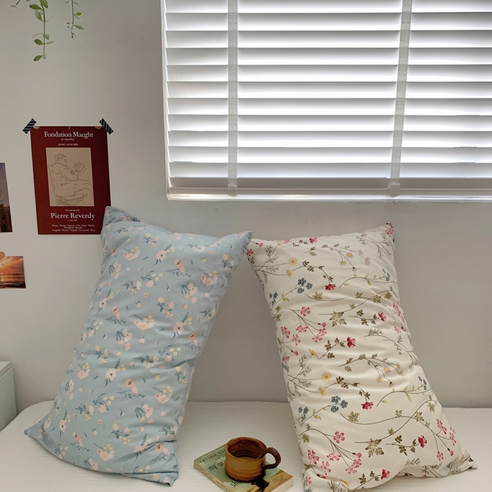 91家纺网 家纺一手货源 找家纺 柚可家居 2024新款全棉40支花卉枕套2实拍图 凝香