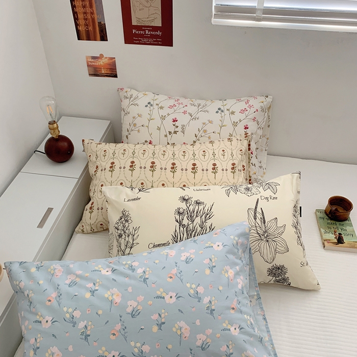 91家纺网 家纺一手货源 找家纺 柚可家居 2024新款全棉40支花卉枕套2实拍图 凝香