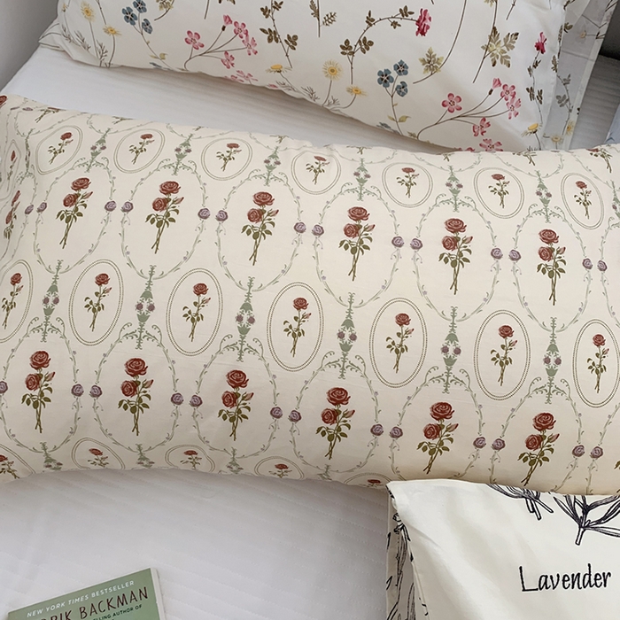 91家纺网 家纺一手货源 找家纺 柚可家居 2024新款全棉40支花卉枕套2实拍图 沁恬