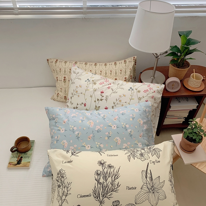 91家纺网 家纺一手货源 找家纺 柚可家居 2024新款全棉40支花卉枕套2实拍图 沁恬