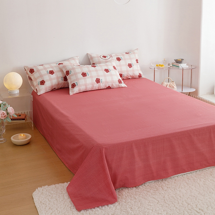 91家纺网 家纺一手货源 找家纺 （总）简宜家居 2023新款小清新卡通纯棉全棉斜纹四件套