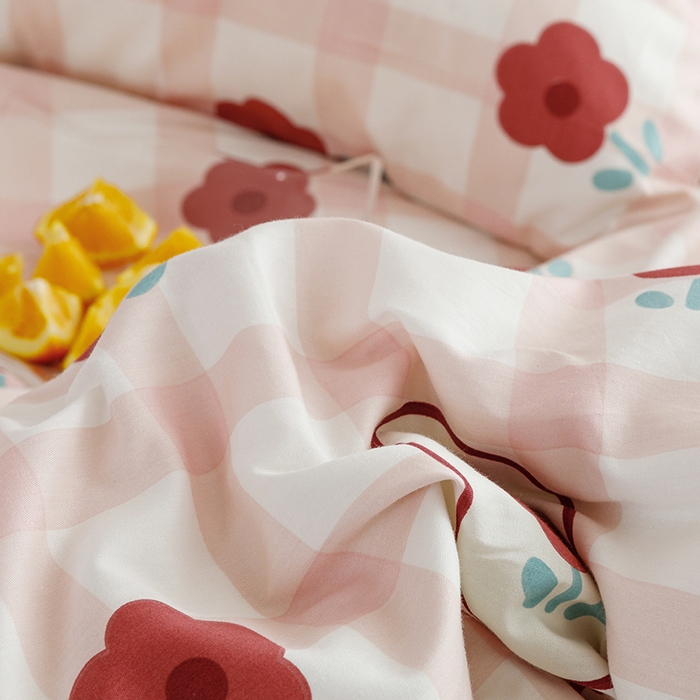 91家纺网 家纺一手货源 找家纺 （总）简宜家居 2023新款小清新卡通纯棉全棉斜纹四件套