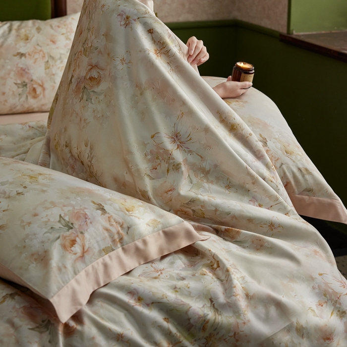 91家纺网 家纺一手货源 找家纺 （总）云胡2025新款莱赛尔纤维四件套-花吟