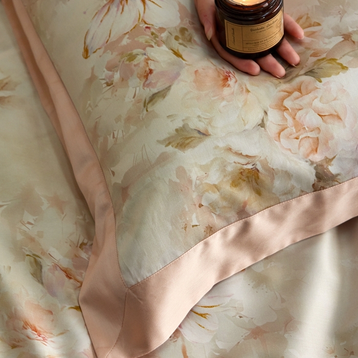 91家纺网 家纺一手货源 找家纺 （总）云胡2025新款莱赛尔纤维四件套-花吟