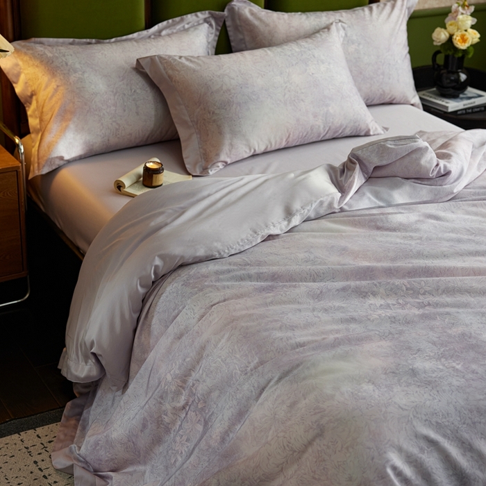 91家纺网 家纺一手货源 找家纺 （总）云胡2025新款莱赛尔纤维四件套-轻澜