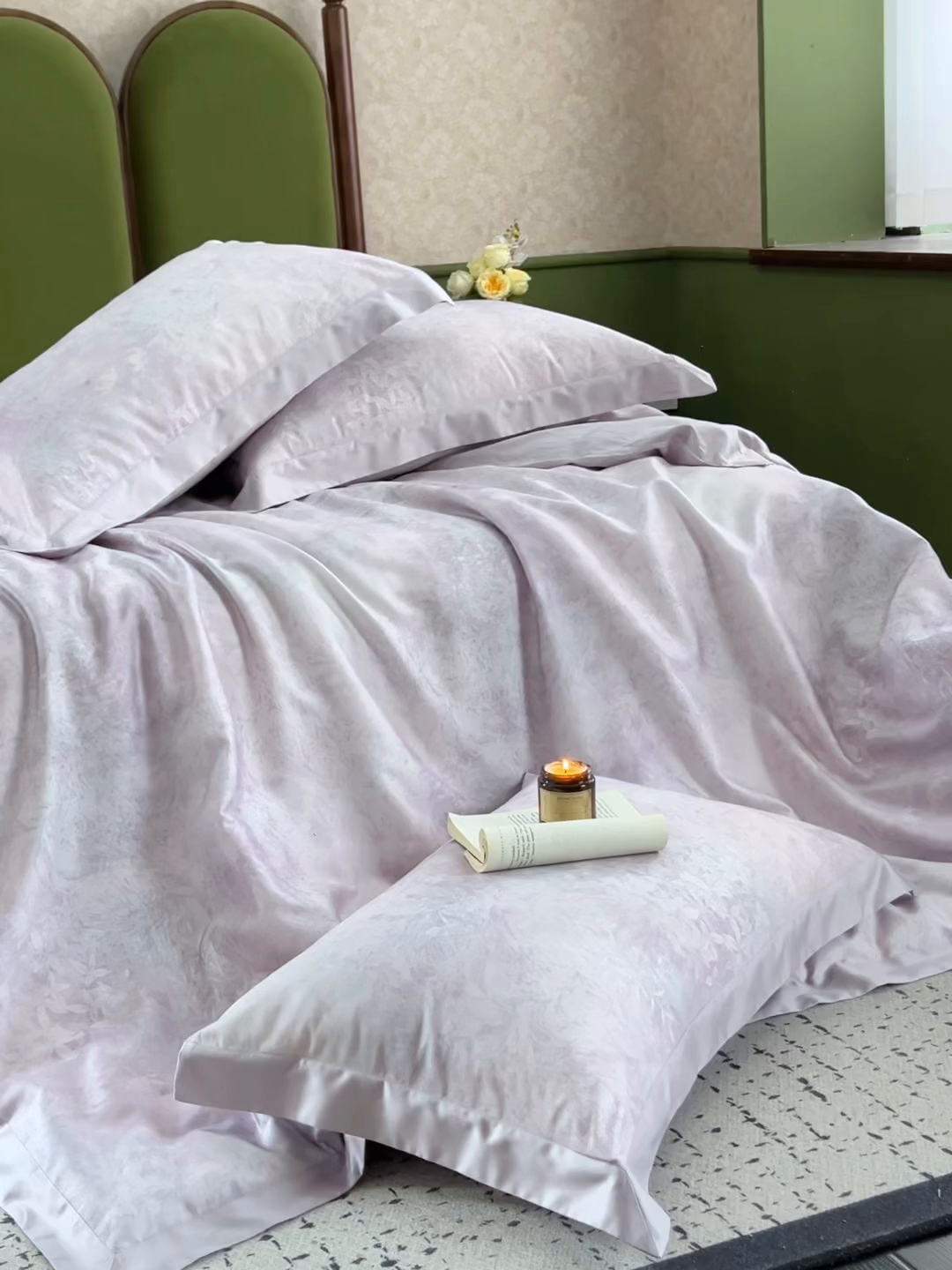 91家纺网 家纺一手货源 找家纺 （总）云胡2025新款莱赛尔纤维四件套-轻澜