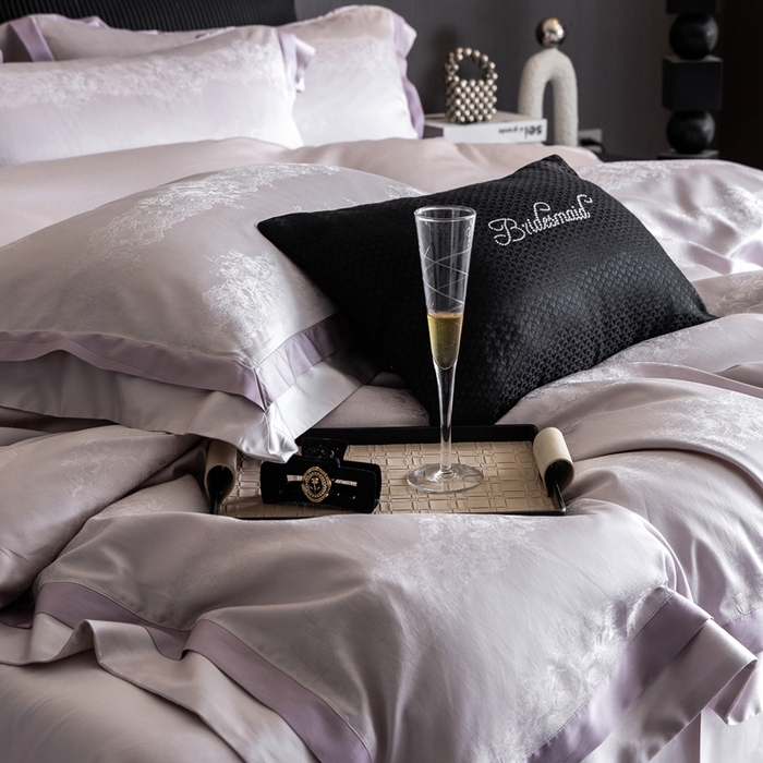 91家纺网 家纺一手货源 找家纺 （总）云胡2025新款莱赛尔纤维四件套-百夏