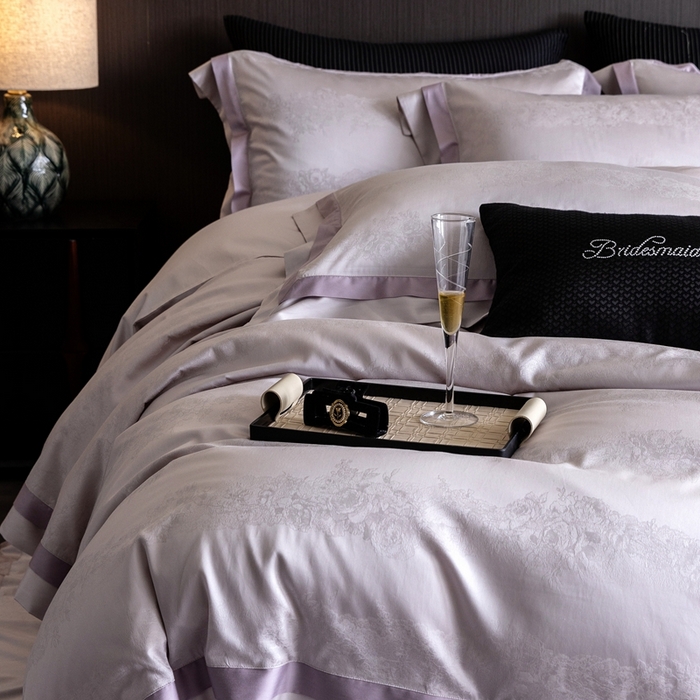 91家纺网 家纺一手货源 找家纺 （总）云胡2025新款莱赛尔纤维四件套-百夏