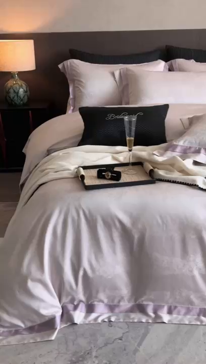 91家纺网 家纺一手货源 找家纺 （总）云胡2025新款莱赛尔纤维四件套-百夏