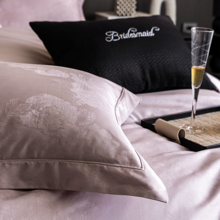 91家纺网 家纺一手货源 找家纺 （总）云胡2025新款50s双股长绒棉四件套-安妮紫