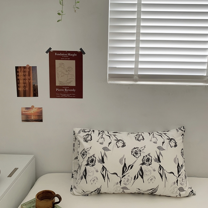 （总）柚可家居 2024新款全棉40支花卉枕套1实拍