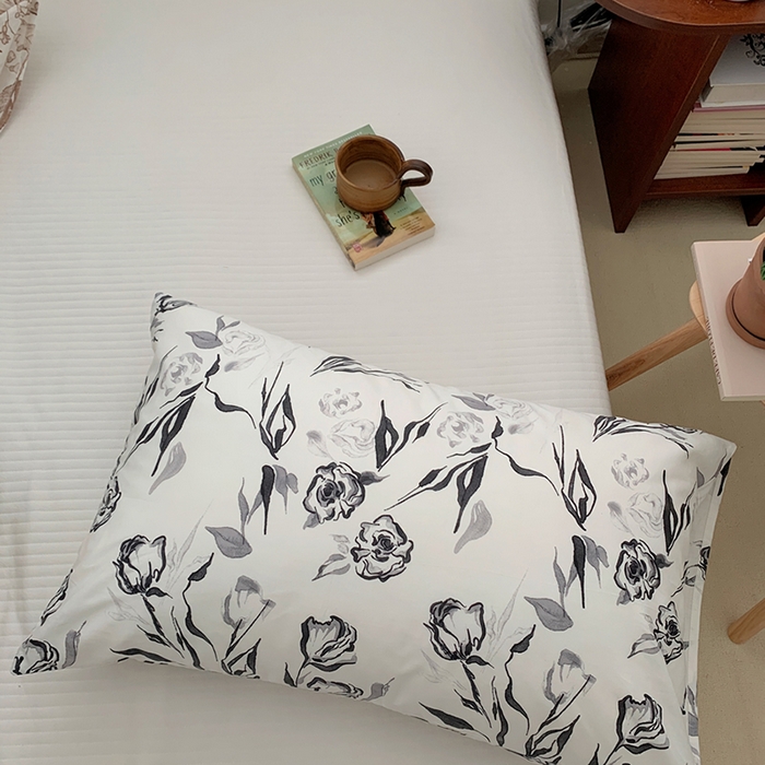 91家纺网 家纺一手货源 找家纺 （总）柚可家居 2024新款全棉40支花卉枕套1实拍