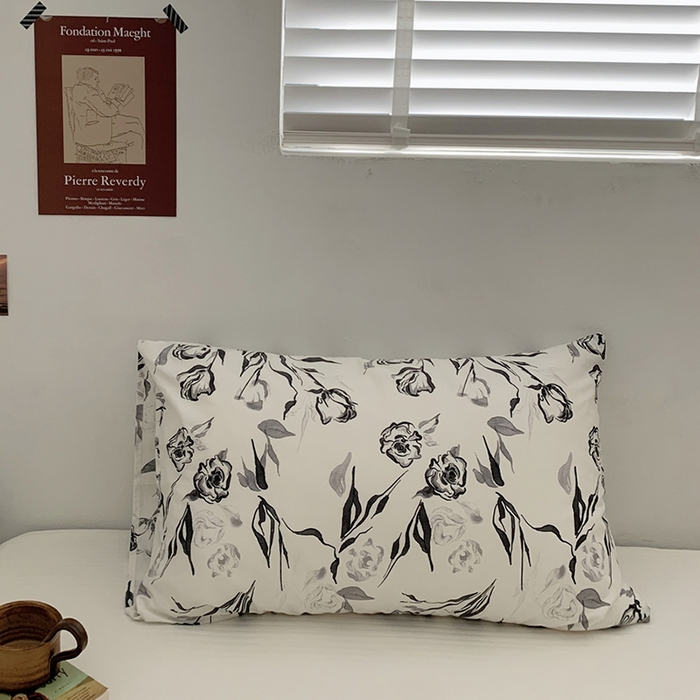 91家纺网 家纺一手货源 找家纺 （总）柚可家居 2024新款全棉40支花卉枕套1实拍