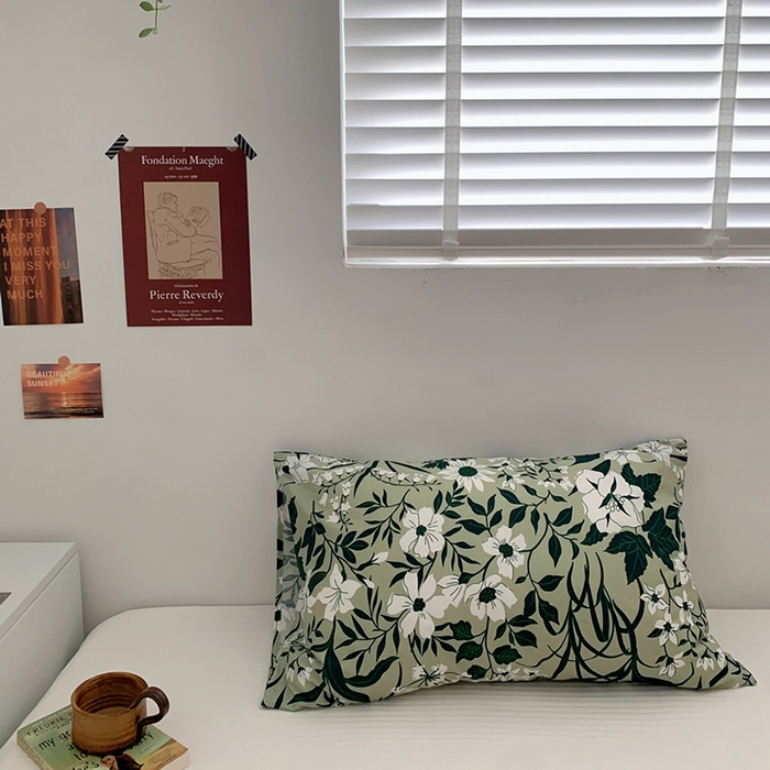 91家纺网 家纺一手货源 找家纺 （总）柚可家居 2024新款全棉40支花卉枕套1实拍