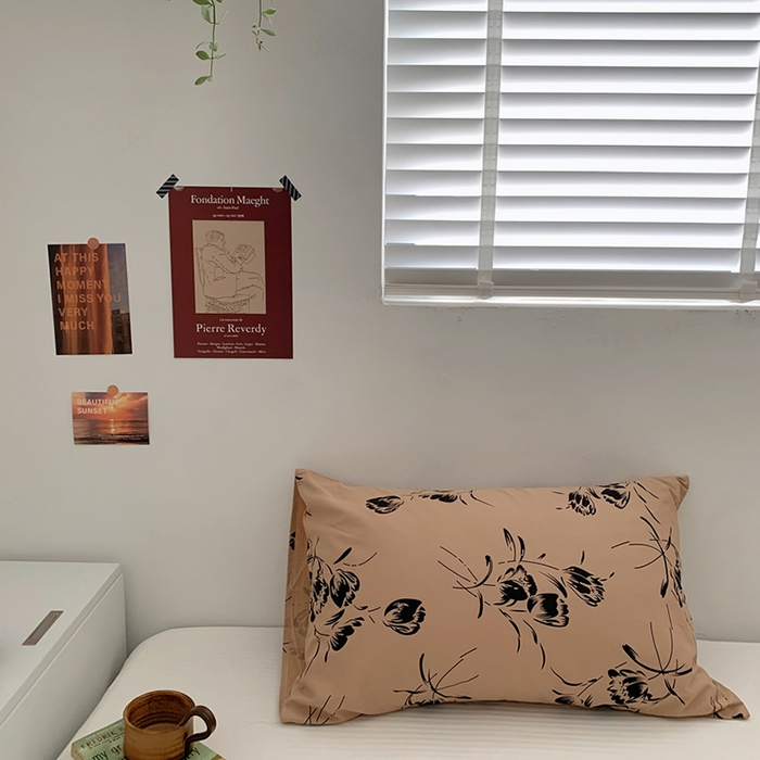 91家纺网 家纺一手货源 找家纺 （总）柚可家居 2024新款全棉40支花卉枕套1实拍