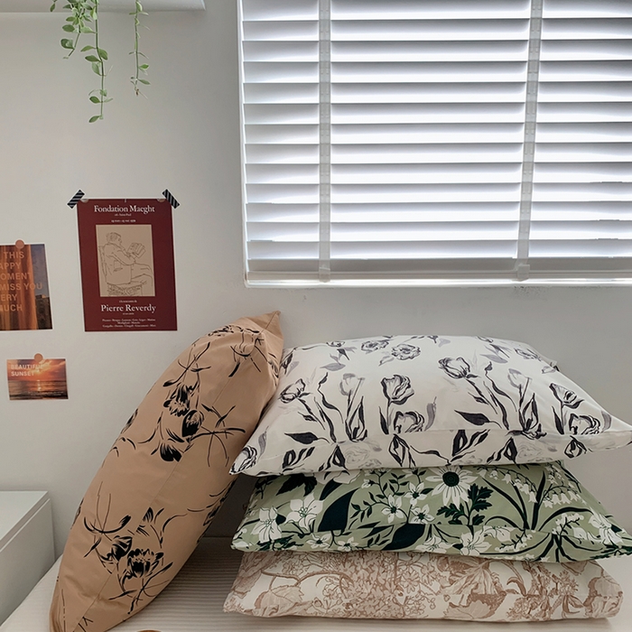 91家纺网 家纺一手货源 找家纺 柚可家居 2024新款全棉40支花卉枕套1实拍 安禾