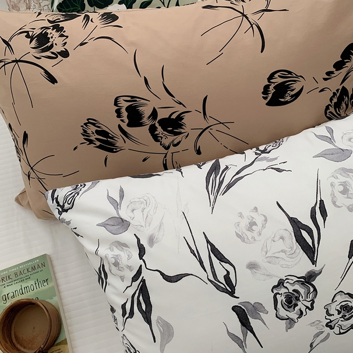 91家纺网 家纺一手货源 找家纺 柚可家居 2024新款全棉40支花卉枕套1实拍 安禾